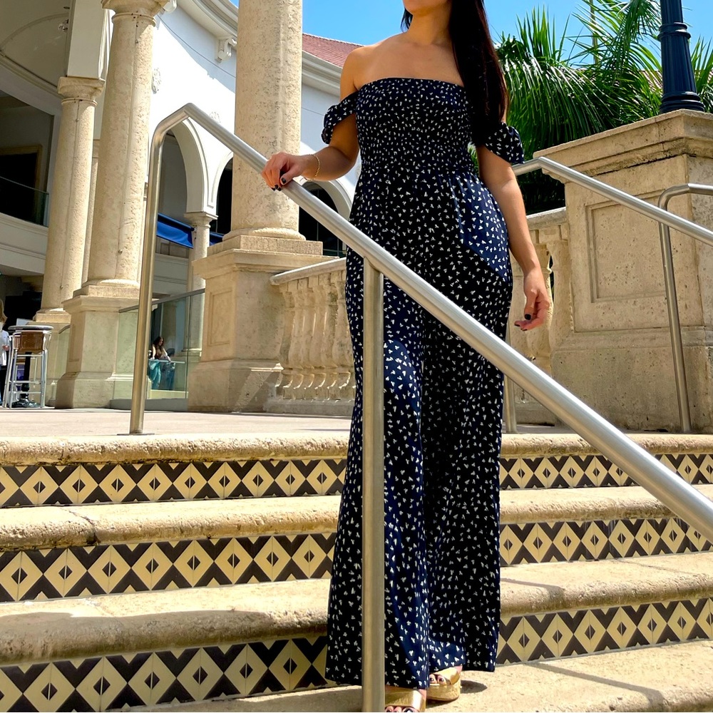 1 STATE- long jumpsuit. Navy Blue, Size S.